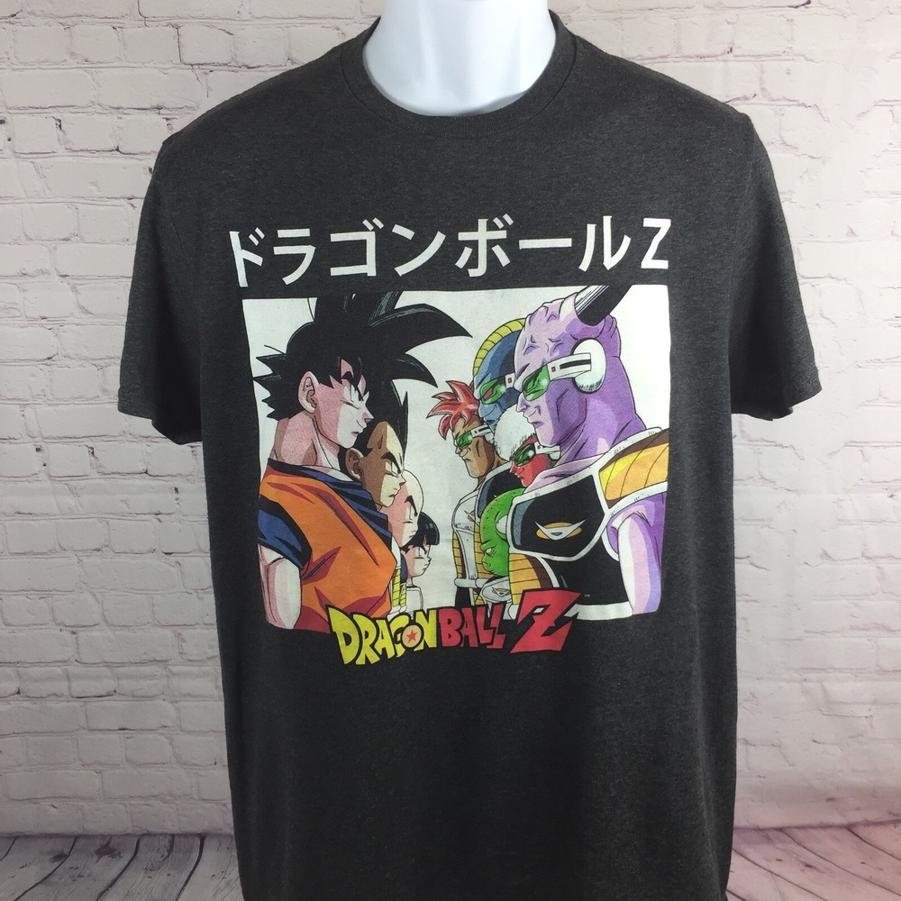 Dragonball Z Shirt Adult Medium Dark Gray Goku Face Off Graphic Tee 2018 - Picture 2 of 4